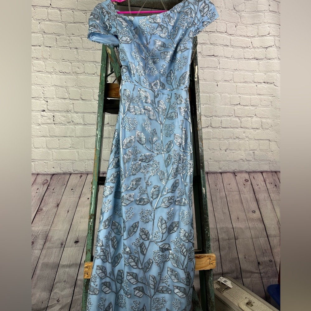 JS Collections blue sequin dress size 8